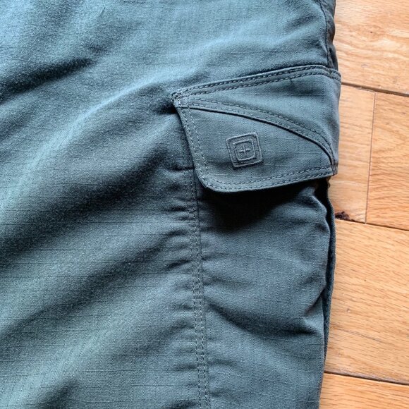5.11 Tactical Men’s Cargo Pants 34x30 Ripstop Ranger Green – Reinforced Knees - Picture 4 of 11